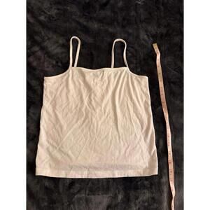 Wild fable crop top tank top spaghetti strap white top size medium